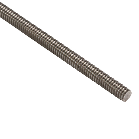 ZORO SELECT Threaded Stud, Plain Finish, 10 PK 45965