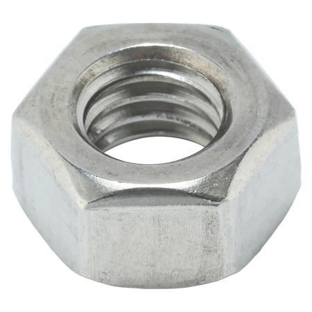 Zoro Select Hex Nut, 5/16"-18, 18-8 Stainless Steel, Not Graded, Plain, 17/64 in Ht, 50 PK U51080.031.0001
