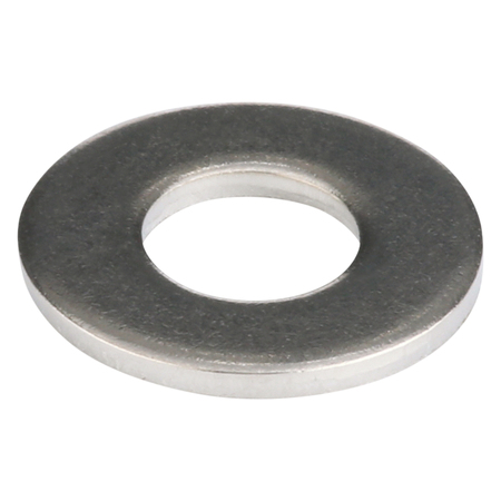 ZORO SELECT Flat Washer, Fits Bolt Size 1/4" , Stainless Steel Plain Finish, 50 PK U51205.025.0001