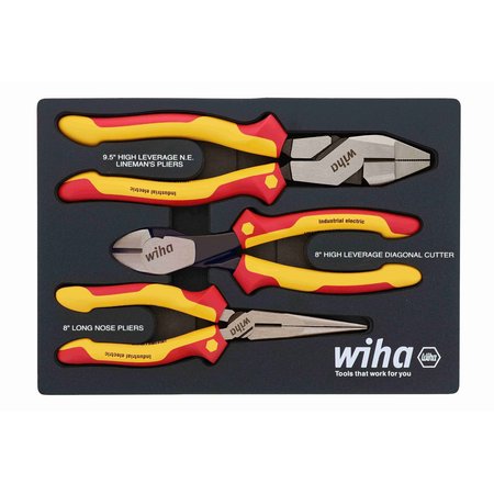 WIHA Insulated Pliers and Cutters Tray 3 pcs 32960