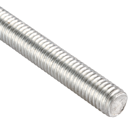 Zoro Select Fully Threaded Rod, 3/8"-16, 3 ft, Aluminum, Not Graded, Plain Finish AL.03801603.PL.DAR