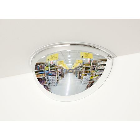 SEE ALL INDUSTRIES Mirror, Half Dome, Scratch Resistant, 32" PV32-180GBCT