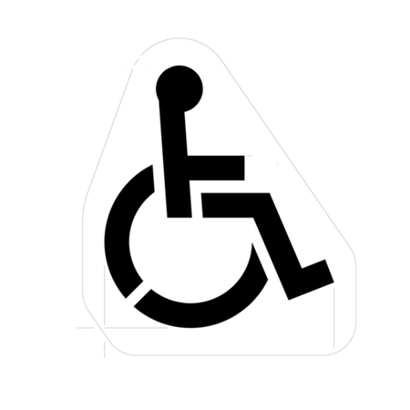 NEWSTRIPE Stencil, Small Handicap, 1/8",  10000571