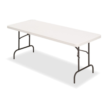 ICEBERG Rectangle IndestrucTableÂ® Commercial Folding Table, Platinum Granite - 30" x 96", 30" W, 96" L 65533