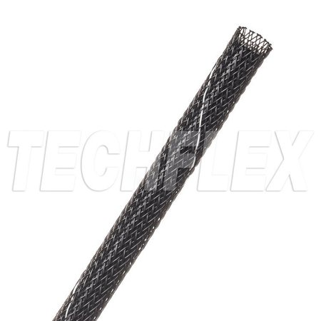 TECHFLEX Halar Sleeving 1/4", Black w/white tracer, 200' HTN0.25TB