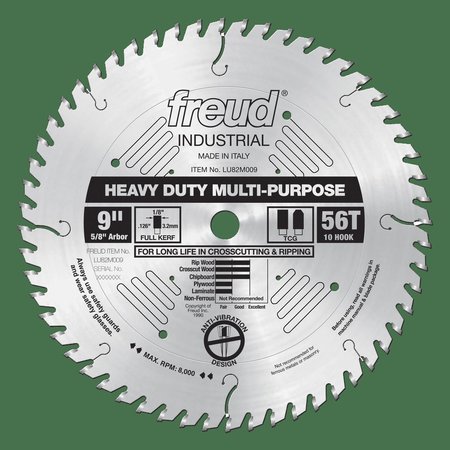 FREUD Heavy Duty Multi-Purpose Blade, 9 LU82M009