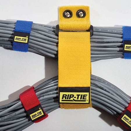 RIP-TIE Back-to-Back Strap, No Adhesive, 16 in, 2 in Wd, Yellow O-16-G1P-Y