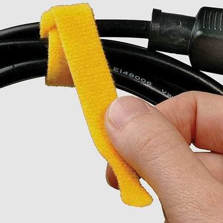 RIP-TIE Hook and Loop Cable Tie, 1/2"x12", Black Y-12-600-BK