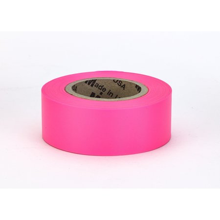 MUTUAL INDUSTRIES Ultra Glo Pink Flagging Tape, 12Rls M16001-175-1875