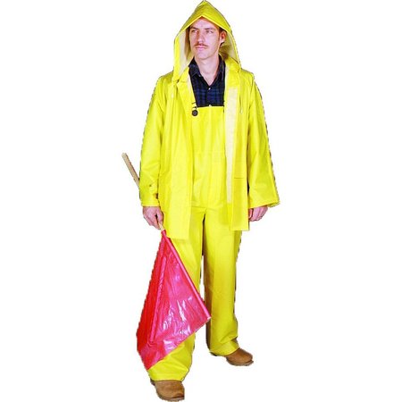 MUTUAL INDUSTRIES Pvc/Polyester 3 Piece Rainsuit, 0.35 Mm, 5X-Large (2Pk) M14505-0-8