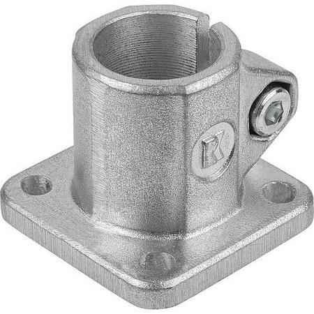 KIPP Tube Clamp With Foot M=42 G=42 L=37 Aluminum, For Round Tubes, Comp: Steel, A=0.75" K0477.5CR