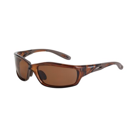 CROSSFIRE Polarized Safety Glasses, HD Brown POL Scratch-Resistant 21126