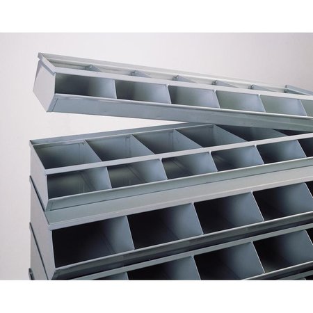 STACKBIN Steel Sectional Stacking Bin, 24 in H x 15 in W, 1 Shelves, Gray 3-5SS
