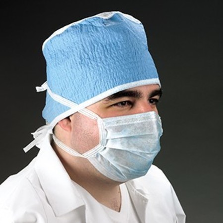 MEDEGEN MEDICAL PRODUCTS Surgeon Cap, Blue, Acti-Fend(R), PK500 99909