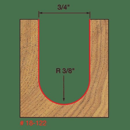 Freud Radius Round Nose Bit, 3/8 18-122