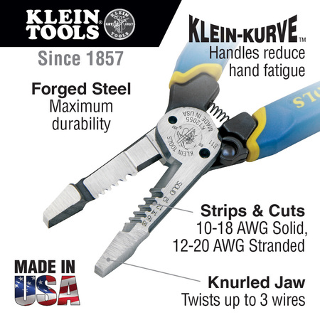 Klein Tools 8" Wire Stripper, Heavy-Duty K12055