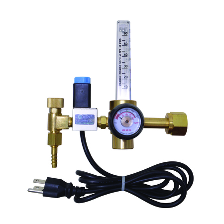 AMERIFLAME CO2 Flowmeter Reg w/Solenoid Kit CGA320 KFR13SV