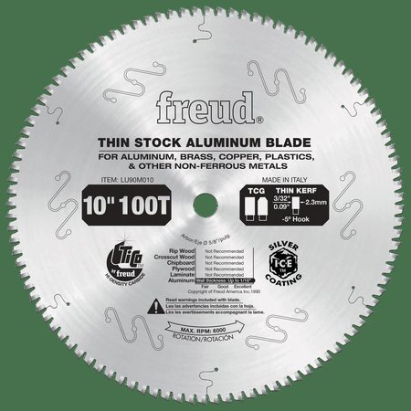 FREUD Thin Stock Non-Ferrous Metal Blade, 10 LU90M010