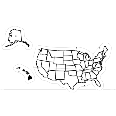 NEWSTRIPE Playground Stencil, Large US Map, 1/8" 10001727