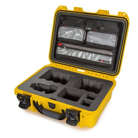 NANUK CASES Case with Lid Organizer, Yellow, 920S-070YL-0A0-19135 920S-070YL-0A0-19135