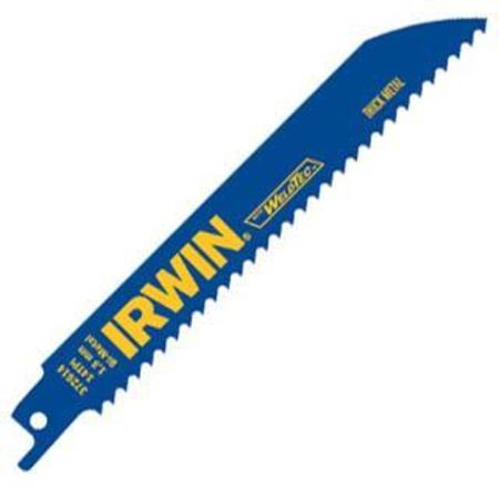 IRWIN 8" L x Metal Cutting Recip Saw Blade, 8in, 18Tpi, Bulk 372818BB