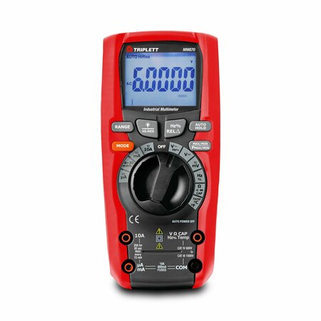 TRIPLETT RMS Multimeter, CAT IV 600V, 1,000 V AC MM870