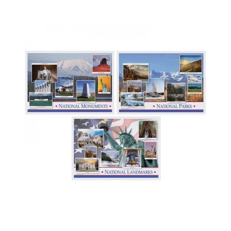 HOFFMASTER 10" x 14" National Pride Multipack Paper Placemats, PK1000 702087