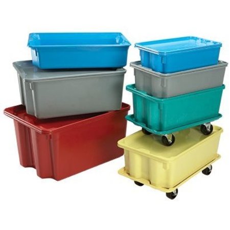 MFG TRAY Hang & Stack Storage Bin, Fiberglass reinforced thermoset composite, 11.375 in W, 24.125 in L, Blue 790608 BL