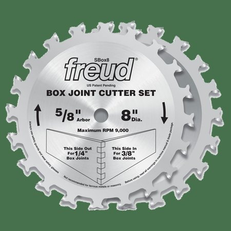 Freud Box Joint Cutter Set, 8 SBOX8