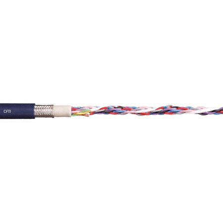 CHAINFLEX Data Cable, TPE, 0.35 in dia, Steel Blue CF11-02-05-02