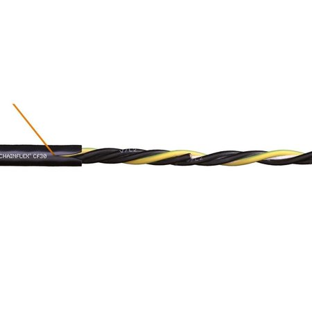 CHAINFLEX Power Cable for VFD, PVC, 0.59 in dia, Blk CF30-60-05