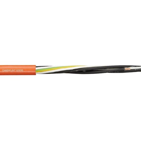 CHAINFLEX Power Cable, PUR, 0.31 in dia, Lt Orng CF895-15-04