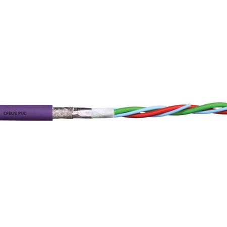 CHAINFLEX Bus Cable, PVC, 50 V, 0.33 in dia, Red CFBUS-PVC-021