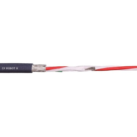 CHAINFLEX Bus Cable, PUR, 50 V, 0.37 in dia, Blue CFROBOT8-045