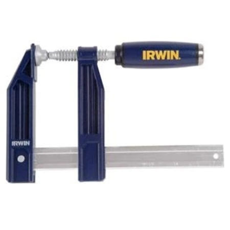 IRWIN 12" Bar Clamp, Soft Grip, Ergonomic Handle and 4-7/8" Throat Depth, 5 PK 223212