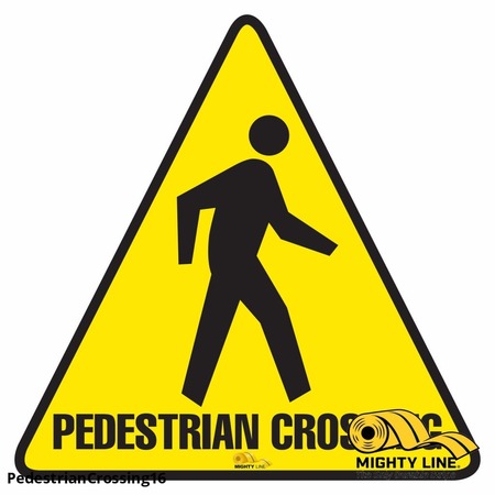 MIGHTY LINE Pedestrian Crossing Floor Sign, Floor Ma, PEDESTRIANCROSSING16 PEDESTRIANCROSSING16