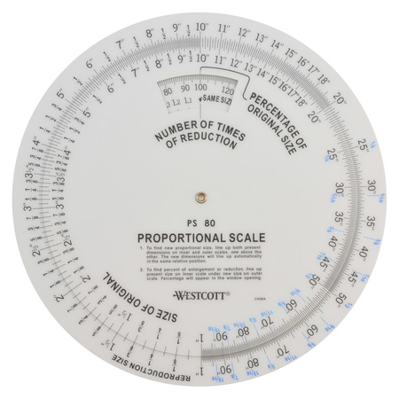 Westcott Rulers, 8" Proportional Scale PS-80