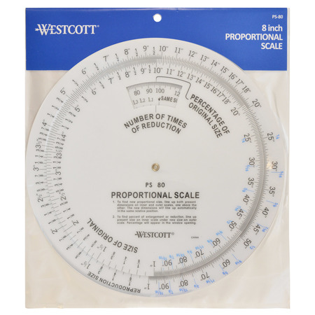 Westcott Rulers, 8" Proportional Scale PS-80