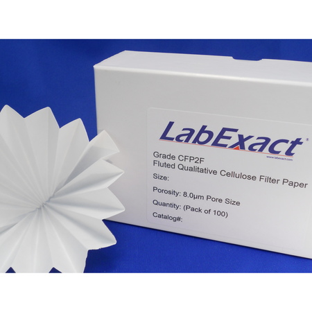 LABEXACT Flute CFP2 8um Filter Paper, 15.0cm, PK100 LECFP2F-150