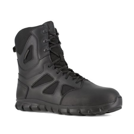 REEBOK Safety Shoe, 9, W, Black, Composite, PR RB8807