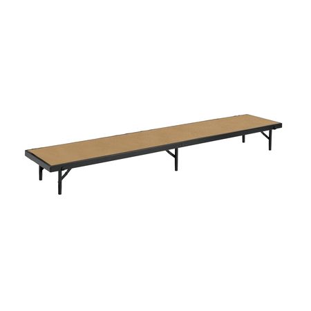 NATIONAL PUBLIC SEATING Tapered Standing Choral Riser, 18" x 60" x 8", Hardboard Floor RT8HB