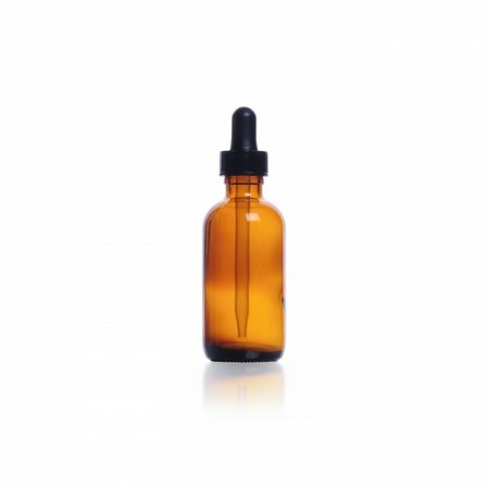 KIMBLE CHASE Amber Dropping Bottle, w/Plastic Dr, PK12 15040P-60