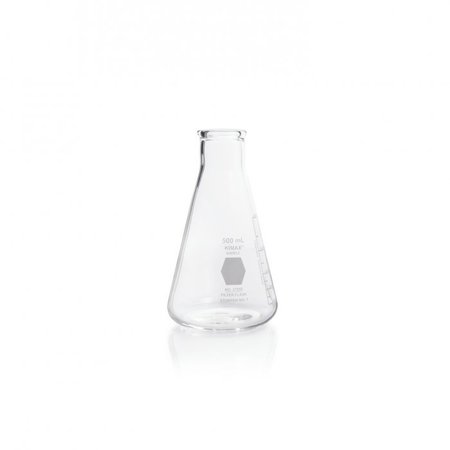 KIMBLE CHASE Erlenmeyer Flask, 500mL, Clear 27050-500