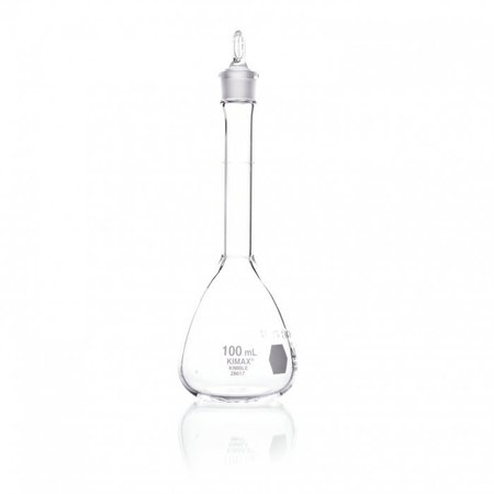 KIMBLE CHASE Volumetric Flask, 100mL, Clear, PK12 28017-100
