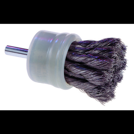 OSBORN Knot Wire Coated End Brush, Stainless, .5" 0003002600