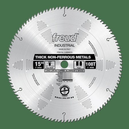 FREUD Thick Stock Aluminum Metal Blade, 15 LU89M015