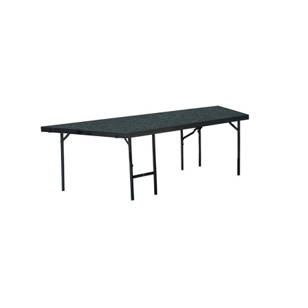NATIONAL PUBLIC SEATING Stage Pie Compatible with a 3 Ft. x 8 Ft. x 32" Stage, Grey Carpet SP3632C-02