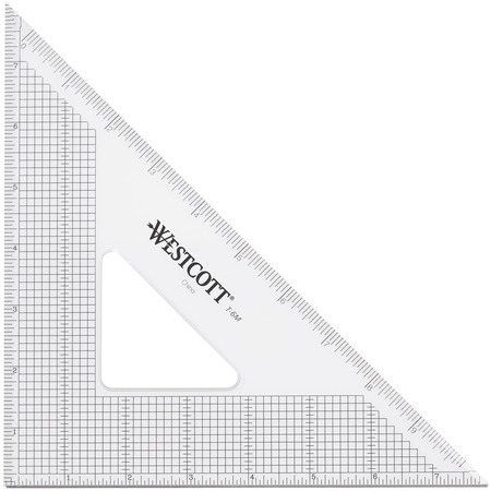 WESTCOTT Triangles, 8" Grid Triangle- 45/90 T-6M