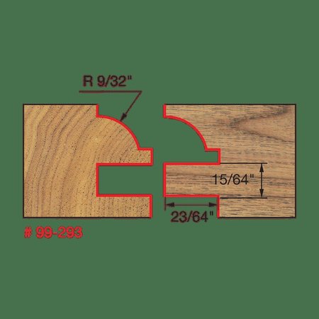 Freud One-Piece Rail and Stile Bit, 2" dia. 99-293