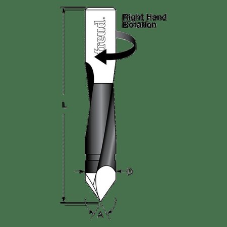 FREUD Through Hole Bit, 5/32" dia. TH39657R